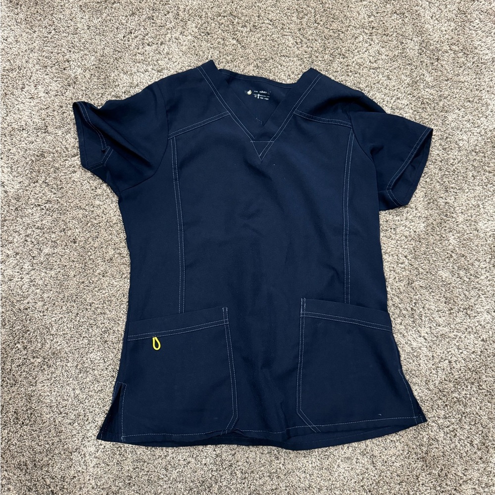 Navy blue scrub top